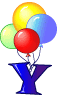 GIF animado (36606) Letra y globos