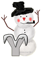 GIF animado (41234) Letra y hombre nieve