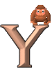 GIF animado (30811) Letra y orangutan