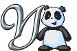 GIF animado (31333) Letra y oso panda