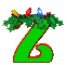 GIF animado (40647) Letra z arbol navidad