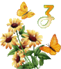 GIF animado (36965) Letra z flores mariposas