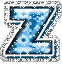 GIF animado (32925) Letra z glitter azul