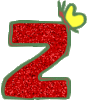 GIF animado (34003) Letra z glitter mariposa