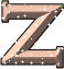 GIF animado (33252) Letra z glitter salmon