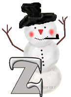 Imagen GIF de Letra z hombre nieve animado