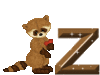 GIF animado (30338) Letra z mapache