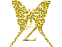 GIF animado (30476) Letra z mariposa oro