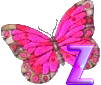 GIF animado (30619) Letra z mariposa rosa
