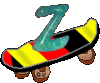 GIF animado (39711) Letra z monopatin