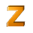 Imagen GIF de Letra z naranja animado