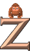 GIF animado (30812) Letra z orangutan