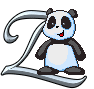 GIF animado (31334) Letra z oso panda
