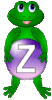 GIF animado (31828) Letra z rana verde