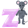 GIF animado (32098) Letra z raton gris