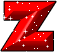 Imagen GIF de Letra z roja animado