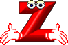 GIF animado (44343) Letra z roja manos