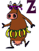GIF animado (32311) Letra z vaca loca