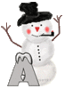 GIF animado (41236) Letras munecos nieve
