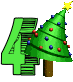 GIF animado (40691) Numero arbol navidad