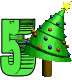 GIF animado (40692) Numero arbol navidad