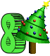 GIF animado (40695) Numero arbol navidad