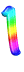 GIF animado (40249) Numero arco iris