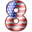GIF animado (42441) Numero bandera norteamericana