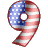 GIF animado (42442) Numero bandera norteamericana