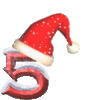 GIF animado (41174) Numero gorro santa claus