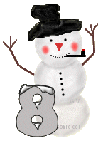 Imagen GIF de Numero hombre nieve animado