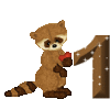 GIF animado (30340) Numero mapache
