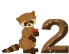 GIF animado (30341) Numero mapache