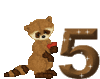 GIF animado (30344) Numero mapache