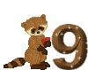 GIF animado (30348) Numero mapache