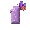 GIF animado (30585) Numero mariposa romantica