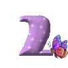 GIF animado (30586) Numero mariposa romantica