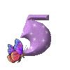 GIF animado (30589) Numero mariposa romantica