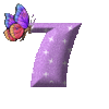 GIF animado (30591) Numero mariposa romantica