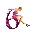 GIF animado (34154) Numero mujer glitter
