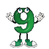 GIF animado (39840) Numero muneco verde