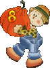 GIF animado (38362) Numero nino calabaza