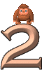 GIF animado (30815) Numero orangutan