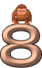 GIF animado (30821) Numero orangutan