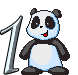 GIF animado (31336) Numero oso panda