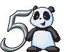 GIF animado (31340) Numero oso panda