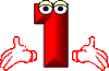 GIF animado (44345) Numero rojo manos