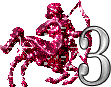 Imagen GIF de Numero sagitario animado