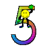 GIF animado (36339) Numero smileys colores