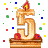 Imagen GIF de Numero tarta animado